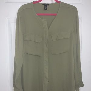 H&M 14 Dress Top olive green Plus